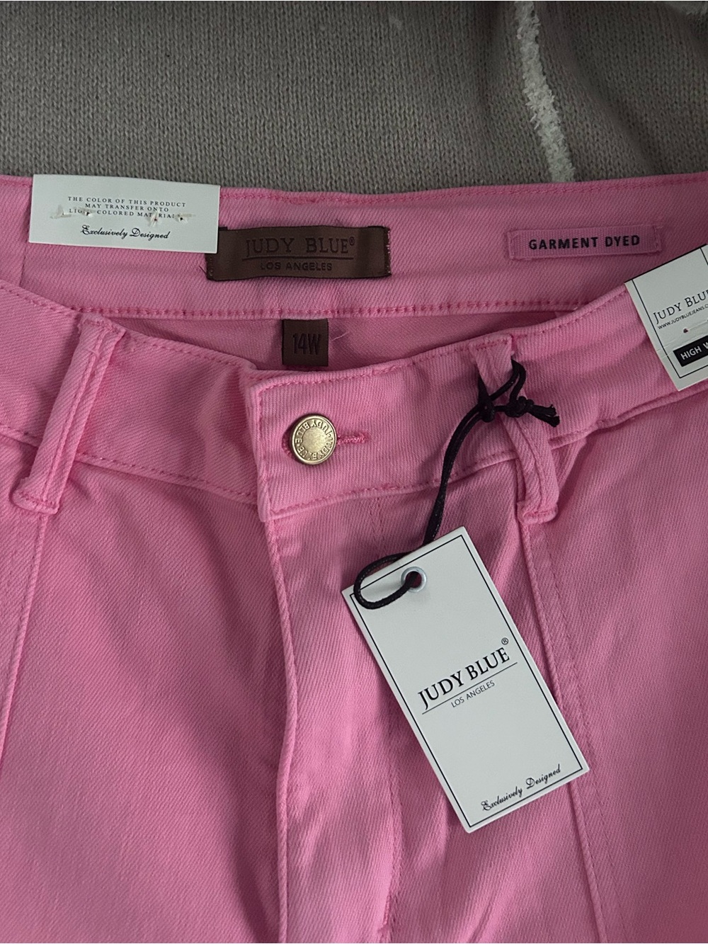 Judy Blue Pastel Pink Wide Leg Cargo Pants - Picture 6 of 7